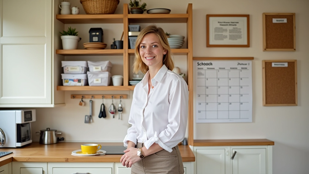 Family command centre with schedules, key hooks, and paperwork organisation